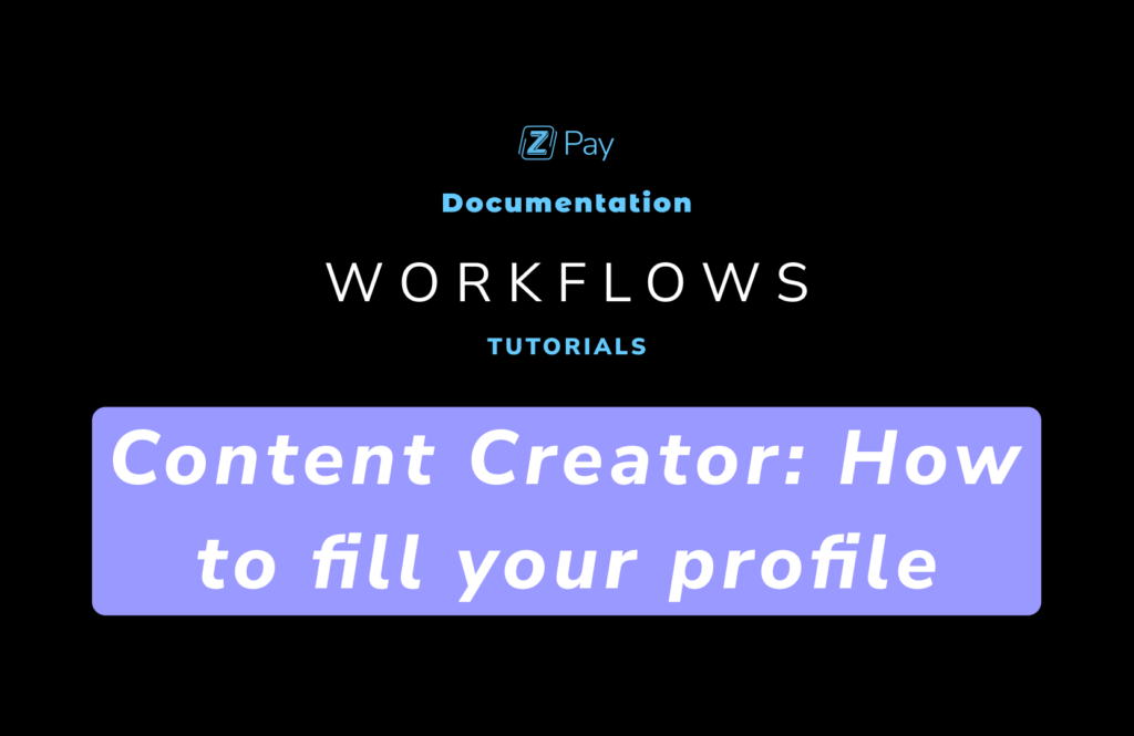 Content Creator – How to fill your profile